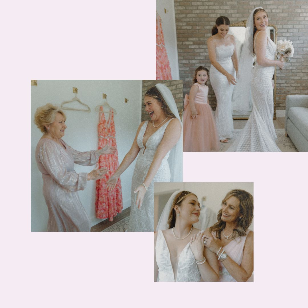 Getting ready wedding collage