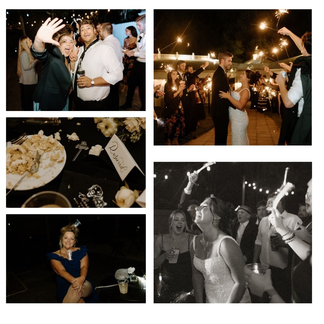 Reception wedding collage